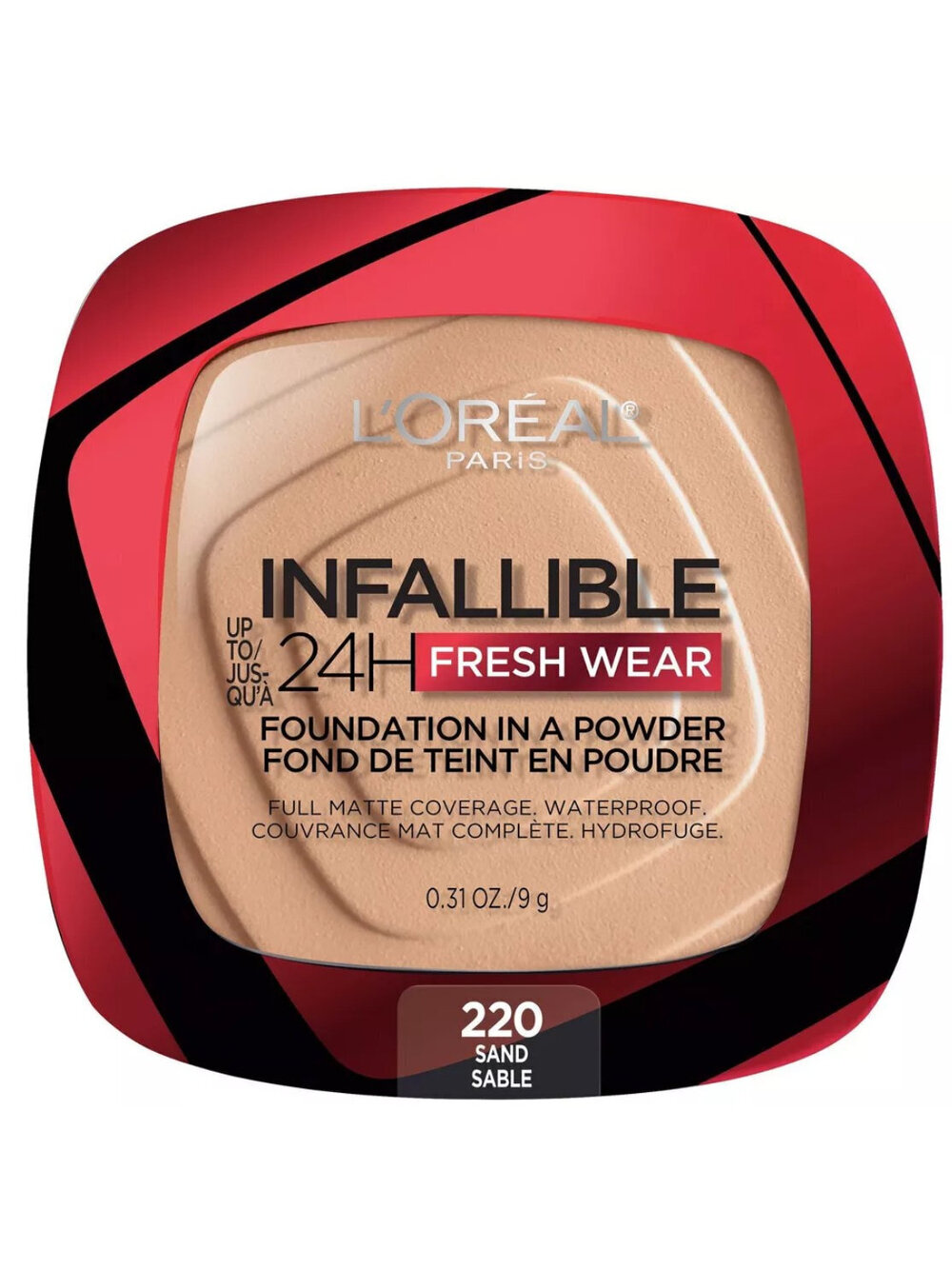 L'Oreal Paris Infallible Up to 24H Fresh Wear Foundation in a Powder - 220 Sand